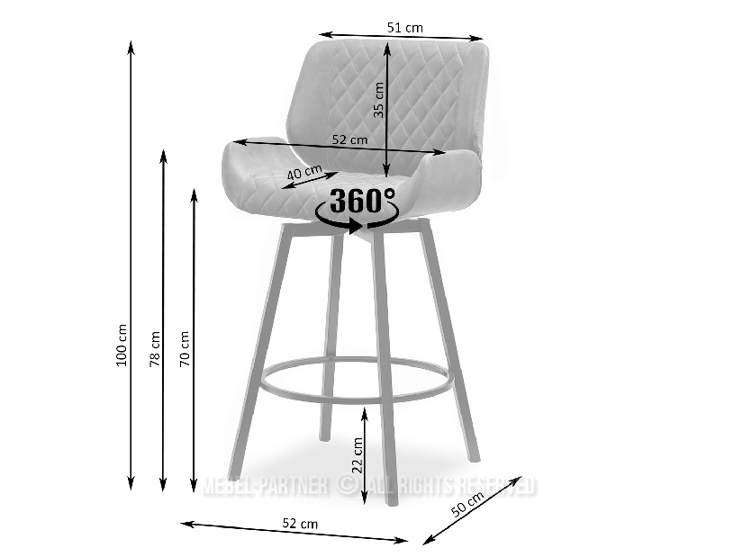 Židle Pia (hnědá + černá)