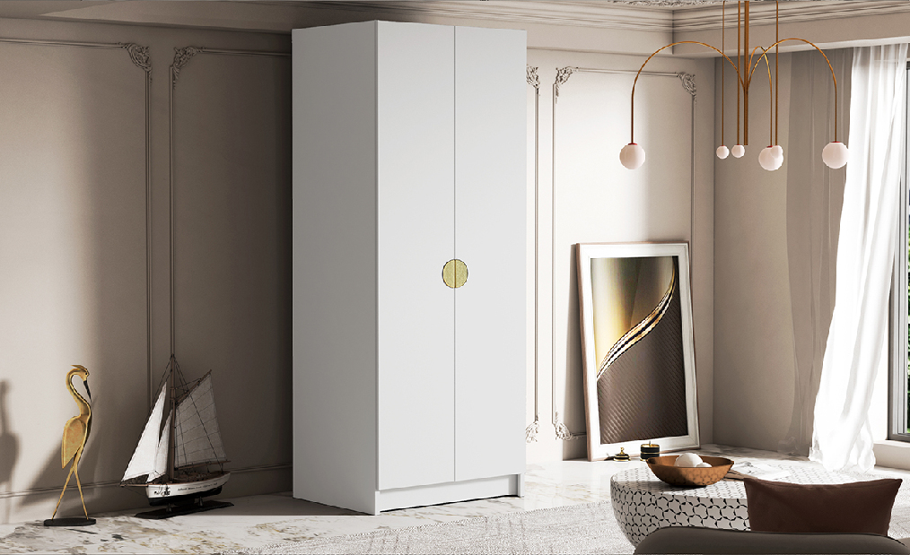 Šatníková skříň Bosta (bílá)