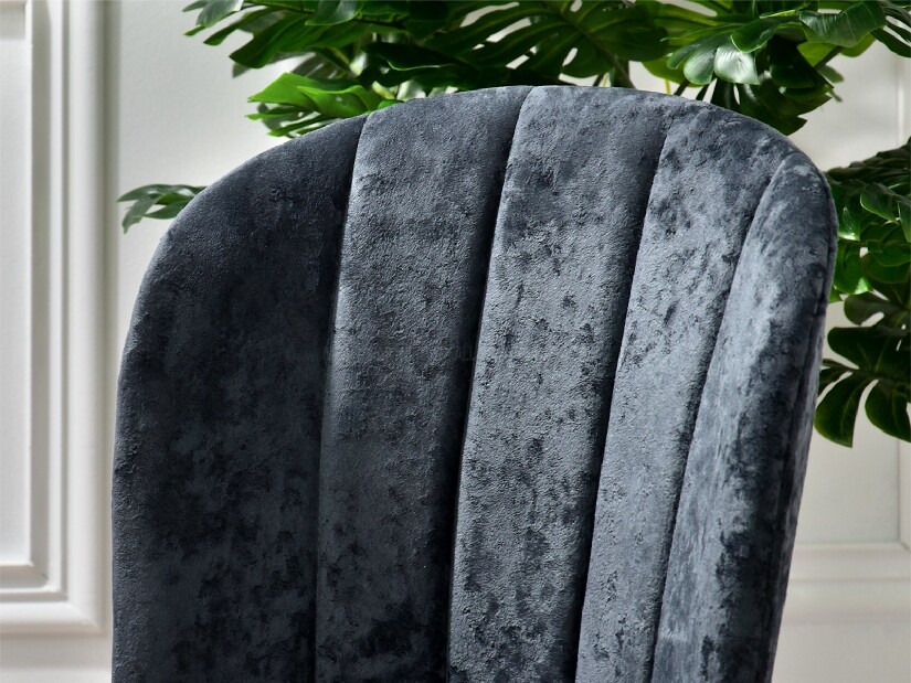 Jídelní židle Obrar (grafitová + zlatá)