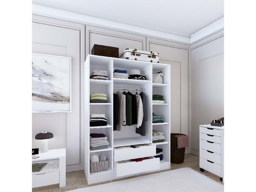 Šatní skříň Durun 4 (bílá matná)