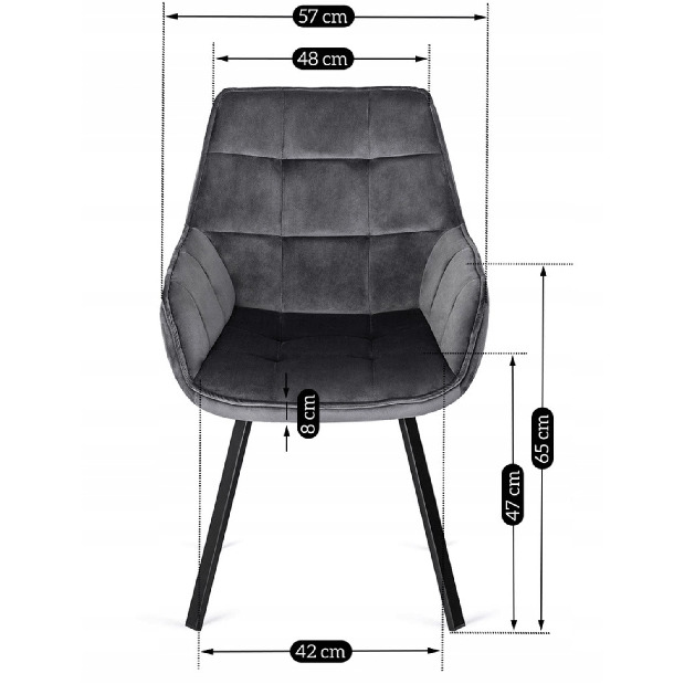  Jídelní židle Lamento 1 (šedá)