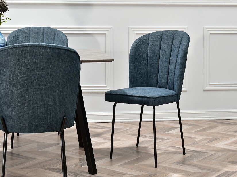 Jídelní židle Obrar (šedá + zlatá)