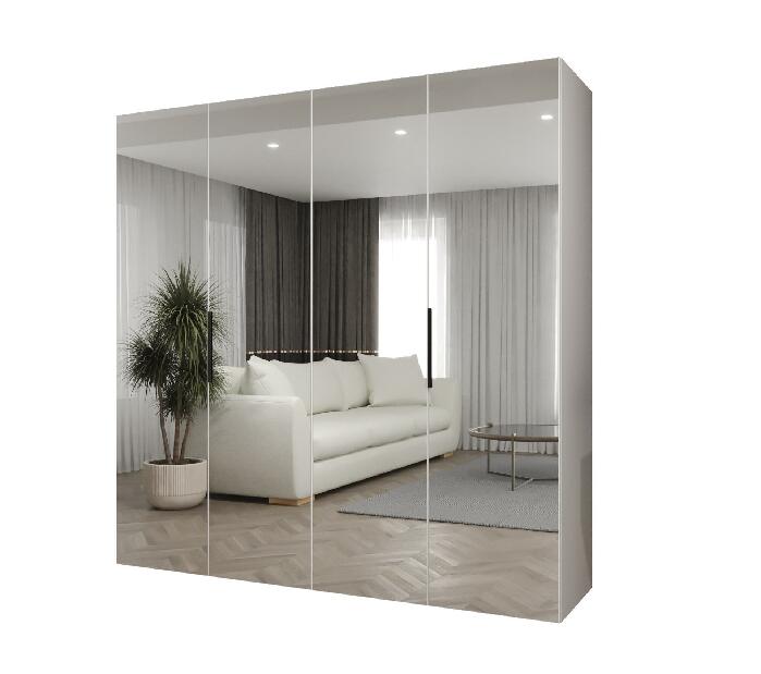 Šatní skříň 200 cm Mirabella 3 (bílá + černá)