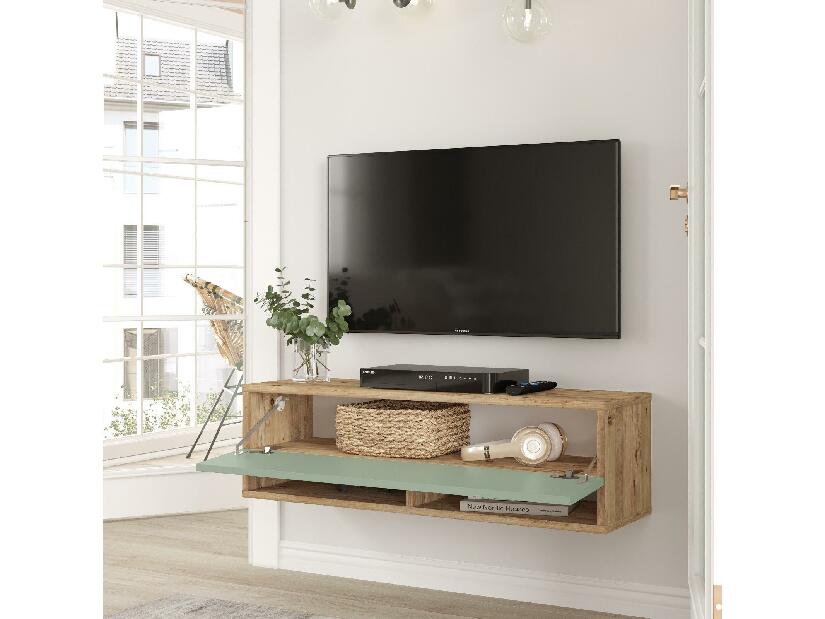  TV stolek/skříňka France 13 (borovice atlantická + zelená)