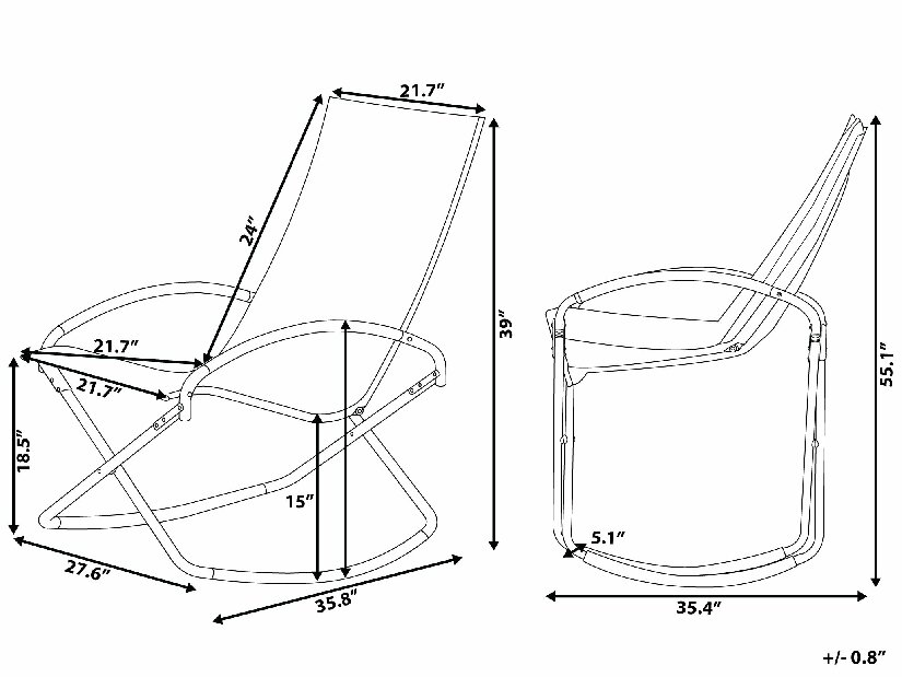 Zahradní židle Cassa (světle modrá)