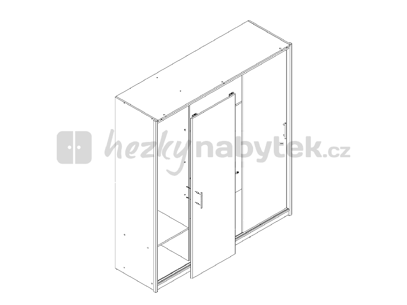 Šatní skříň BRW 185 3D