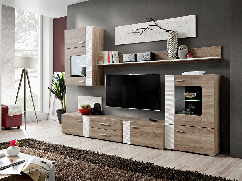 Obývací stěna Audie 24 DTW AL (s osvětlením)