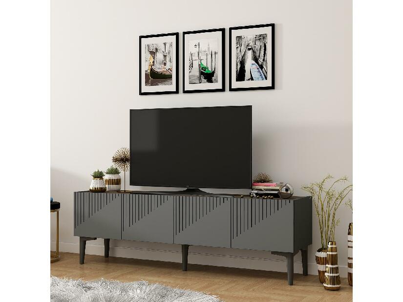 TV stolek/skříňka Tomune 4 (antracit + ořech)