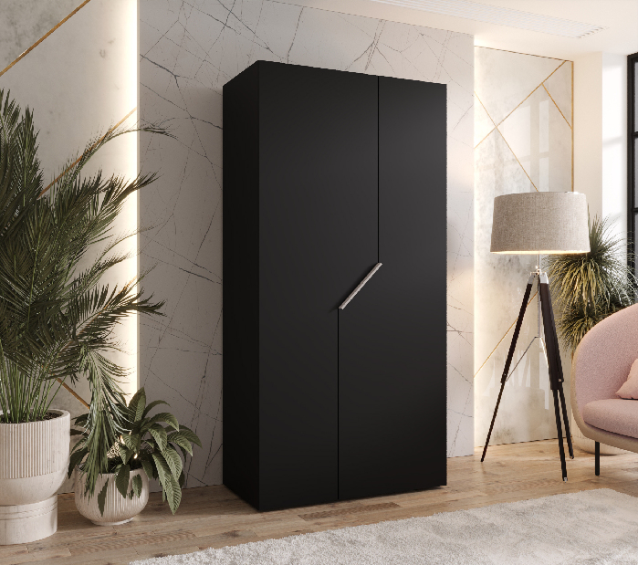 Šatní skříň Alaris 1 100 (černá + kašmír)