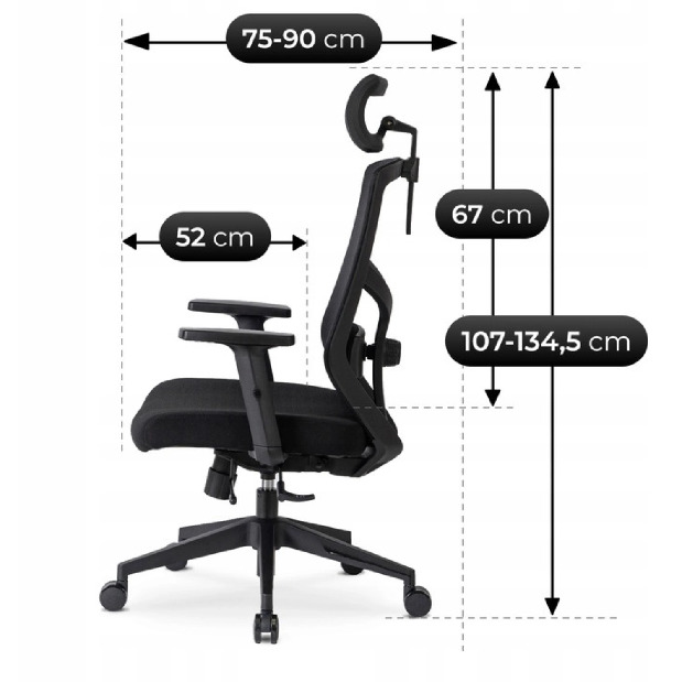  Kancelářská židle Benno (černá)