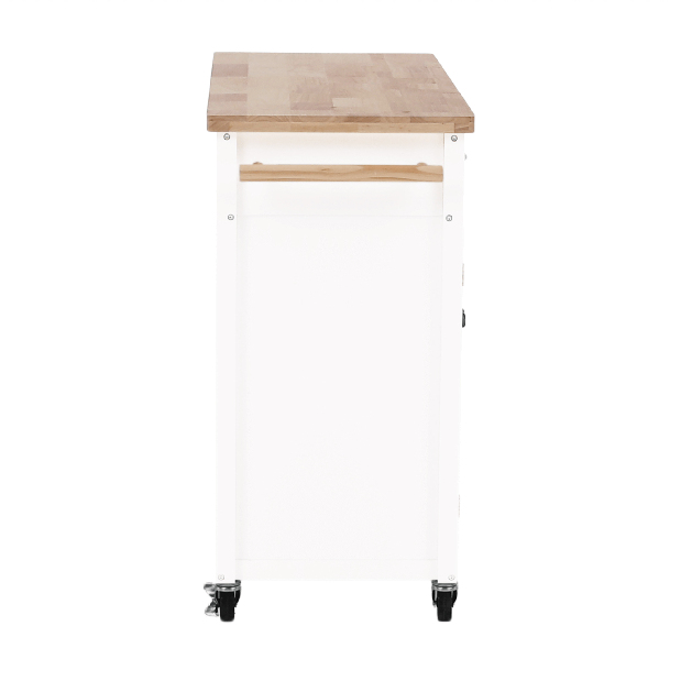 Servírovací stolek Gala (bílá + přírodní)