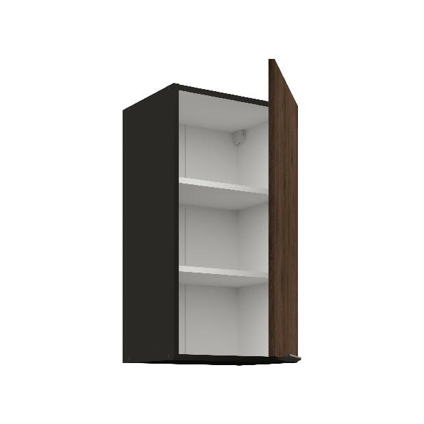 Horní kuchyňská skříňka Manana 40 G 72 1F (korpus: černá matná + fronta: ořech okapi)