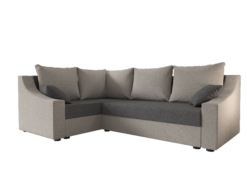 Rohová sedací souprava Opal Plus (tmavě šedá + šedá) (L)