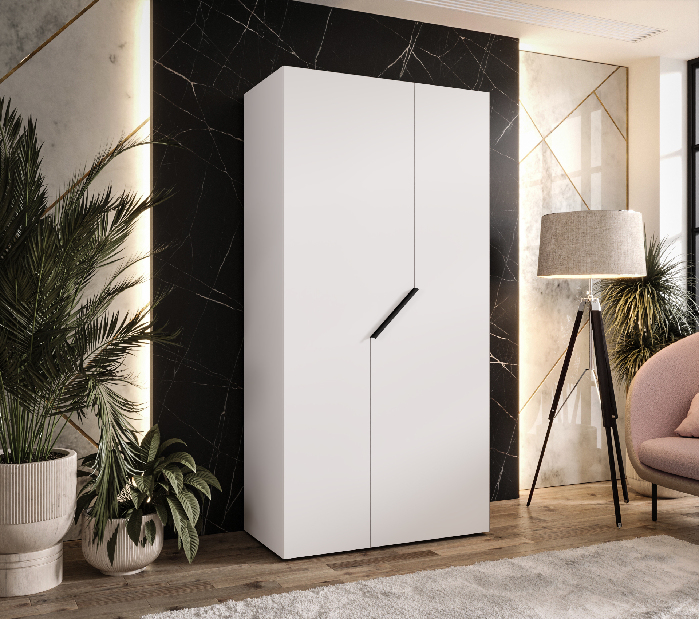 Šatní skříň Alaris 1 100 (bílá + černá)
