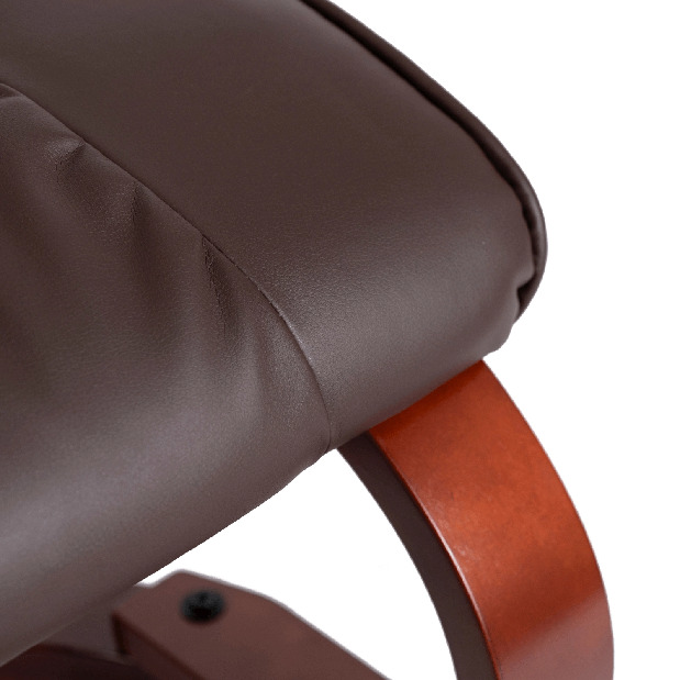  Masážní křeslo s taburetkou Canole (hnědá)