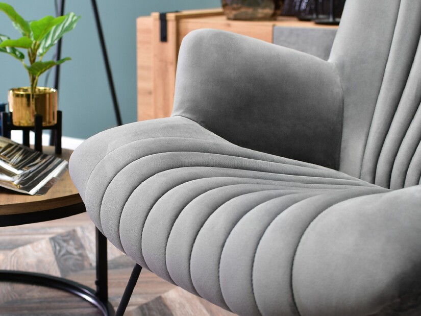 Relaxační křeslo Nuttshell (šedá + černá)