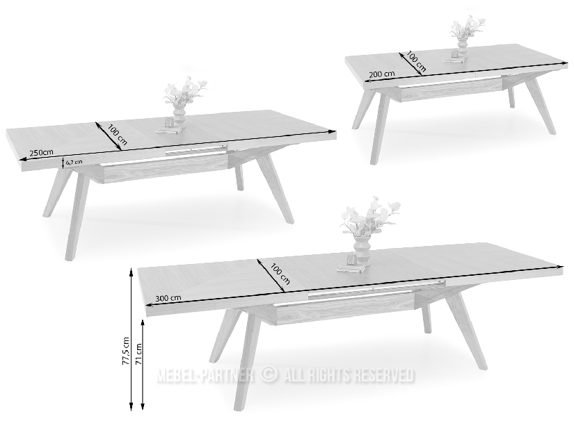 Jídelní stůl Nadador (ořech)