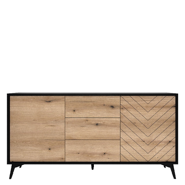 Komoda Nina NKSZ154 (černá + dub evoke)