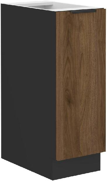 Dolní kuchyňská skříňka na koš Manana 30 D CARGO BB (korpus: černá matná + fronta: ořech okapi)