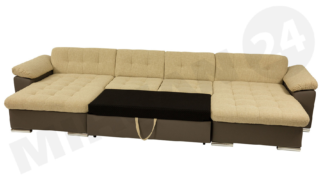 Rohová sedací souprava Wicenzota (měděná + čokoládová)