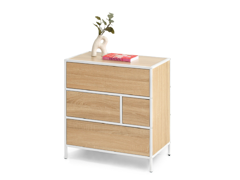 Komoda Soren Kom (sonoma + bílá)