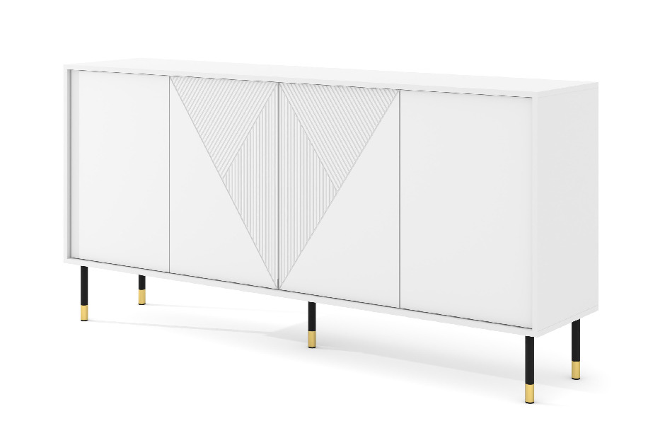 Skříňka 4D 180 Wenty (bílá + zlatá)