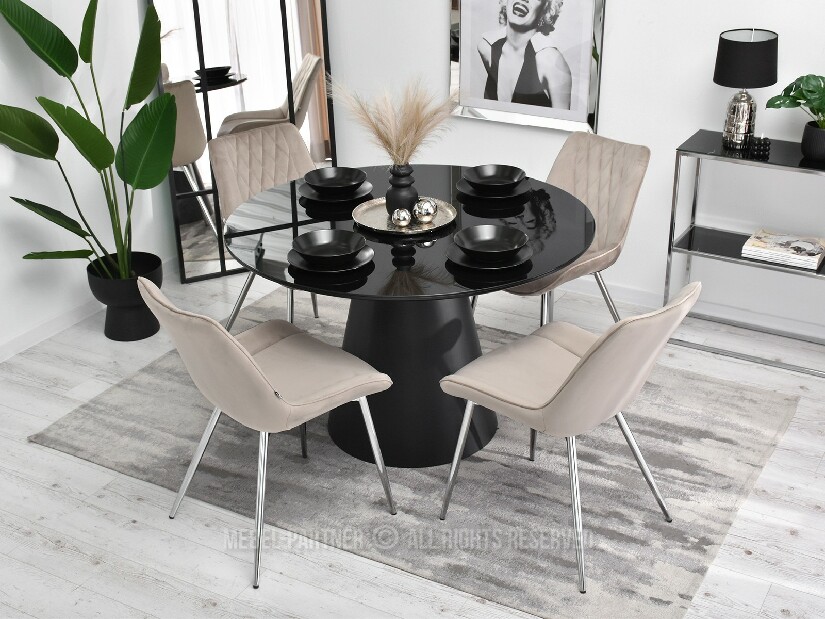 Židle Aron (béžová + měděná)