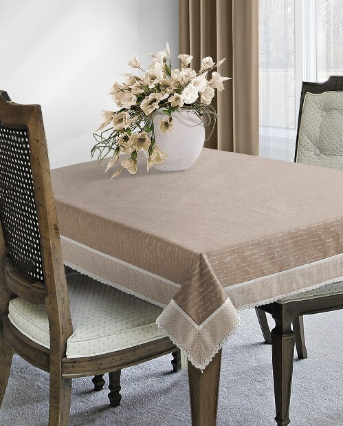 Ubrus 150X220 cm Justin (hnědá) (1 ks)