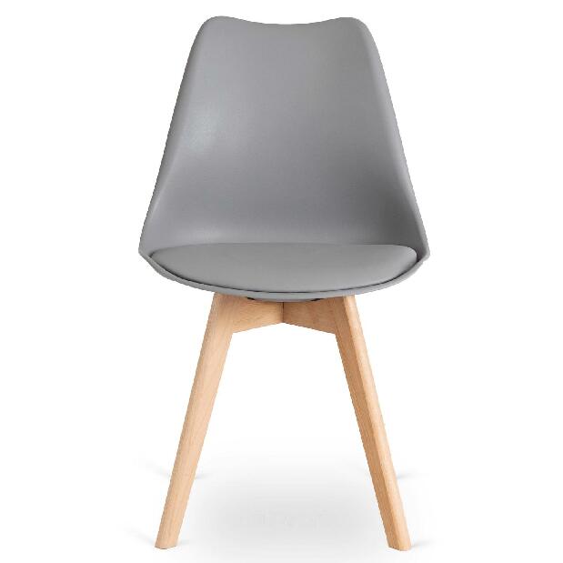 Jídelní židle Sospecho (šedá + dub)
