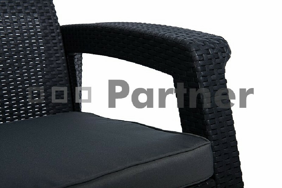 Zahradní nábytek Glasgow III. 1+4 antracit (um. ratan) *polštářky zad ZDARMA