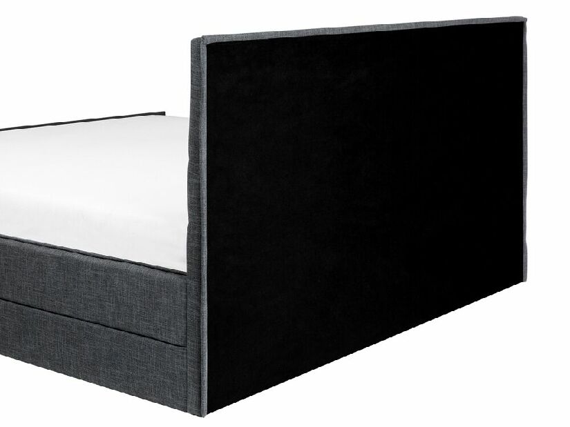 Manželská postel 160 cm VALDO (s roštem) (tmavě šedá)