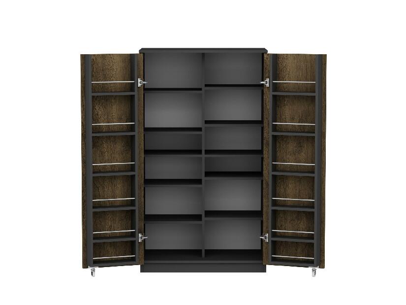 Šatní skříň Passek (antracitový ořech)