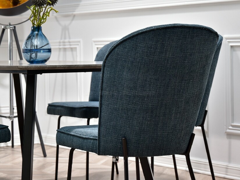 Jídelní židle Obrar (šedá + zlatá)