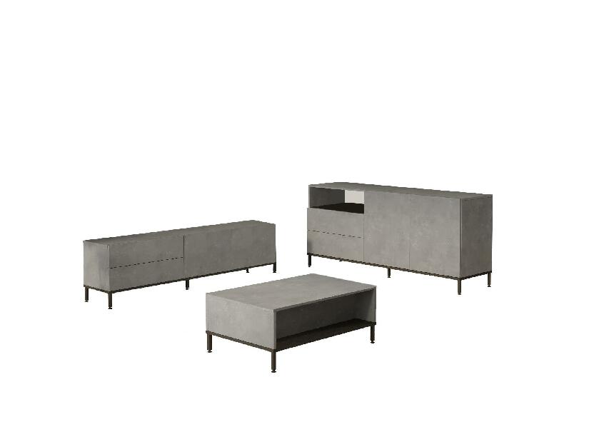 Sada nábytku do obývacího pokoje Levoretta 36 (šedá + černá)