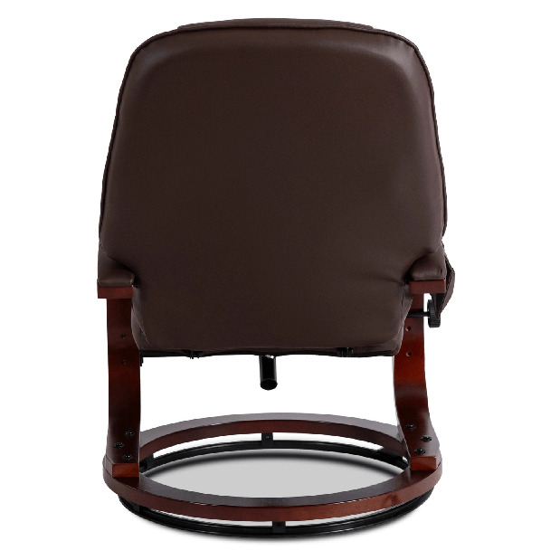  Masážní křeslo s taburetkou Canole (hnědá)