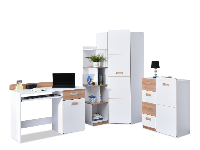 Nábytek do studentského pokoje Clerigo 03 (bílá)