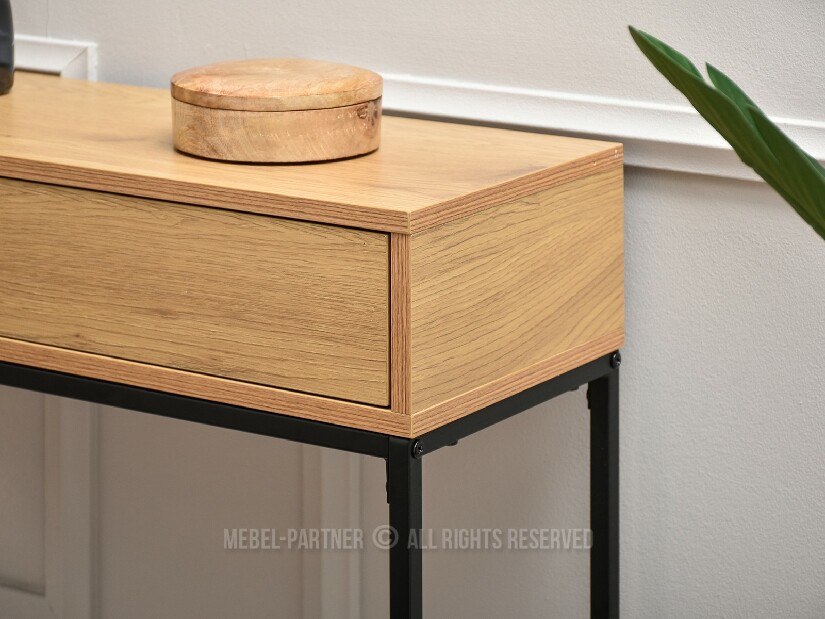 Konzolový stolek Norma M (dub + černá)