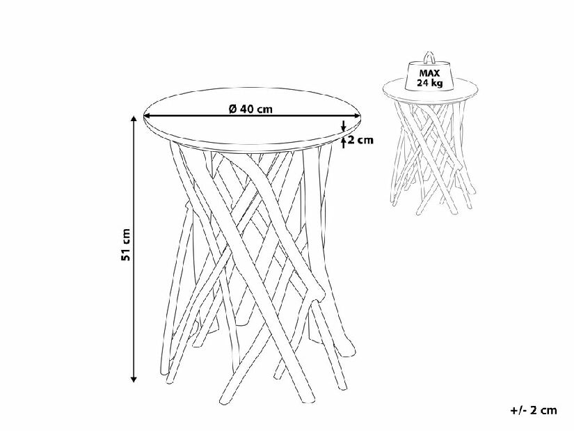 Konferenční stolek Humi (bílá)
