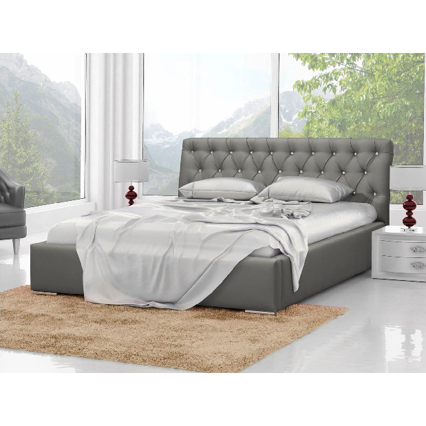 Kontinentální postel Enoa (černá) *bazar