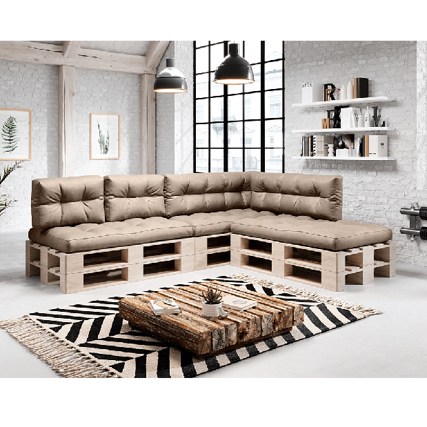 Polštář Amila 2 (světlehnědá)