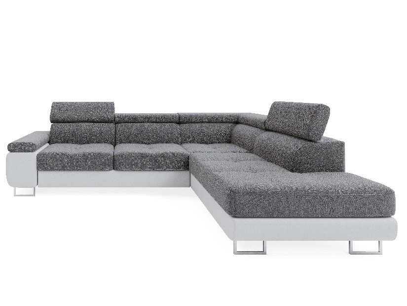 Rohová sedací souprava Ascend L (šedá + bílá) (L)