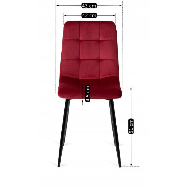 Jídelní židle Permite (bordó)