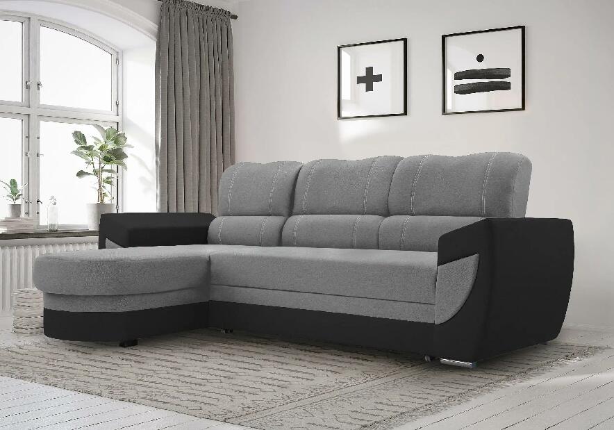 Rohová sedacia súprava Trento (šedá + tmavě šedá) (L)