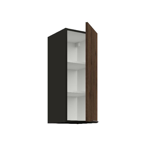 Horní kuchyňská skříňka Manana 30 G 72 1F (korpus: černá matná + fronta: ořech okapi)