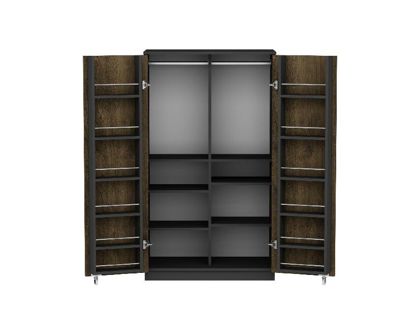 Šatní skříň Passek (antracitový ořech)