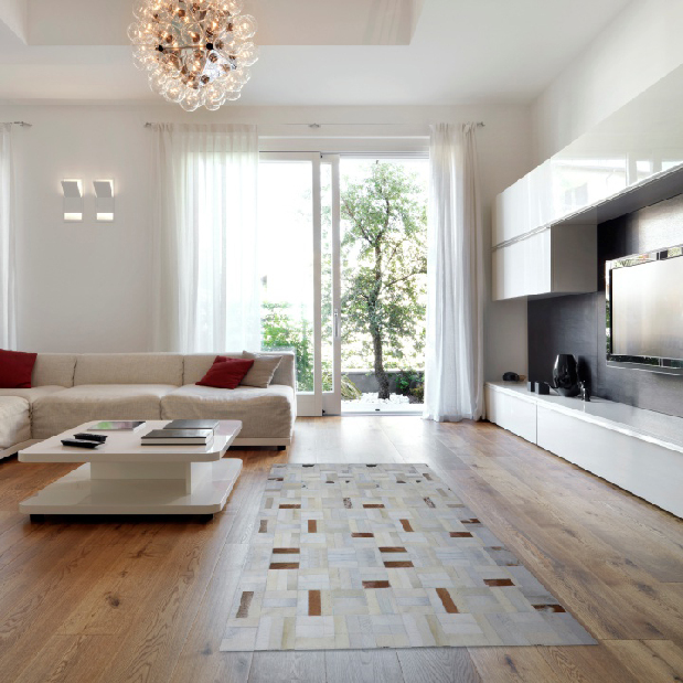 Kožený koberec 140x200 cm Koza typ 1