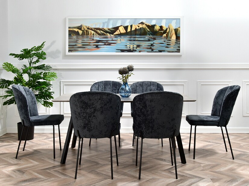 Jídelní židle Obrar (grafitová + černá)