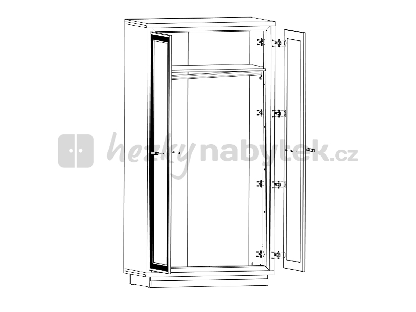 Šatní skříň BRW Marocco SZF2D