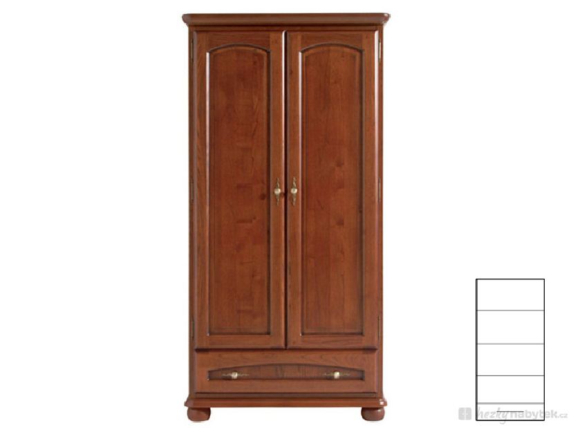 Policová skříň BRW BAWARIA DREG 2D1S