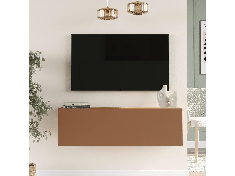  TV stolek/skříňka France 12 (borovice atlantická + cihlová)